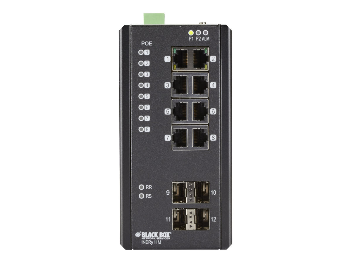 Switch de Red Black Box Industrial Managed Ethernet PoE+ Switch - vista 2