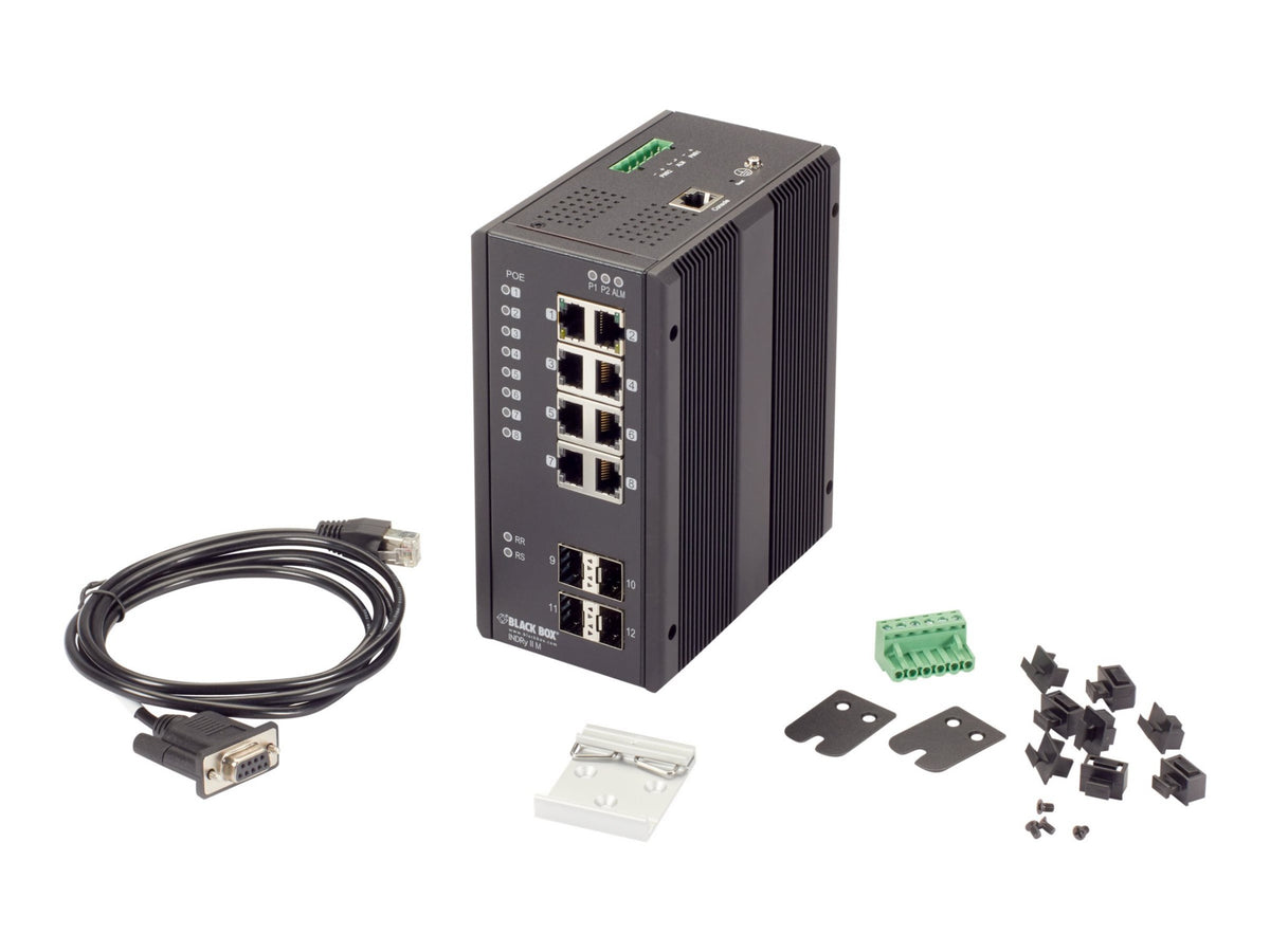 Switch de Red Black Box Industrial Managed Ethernet PoE+ Switch - vista 5