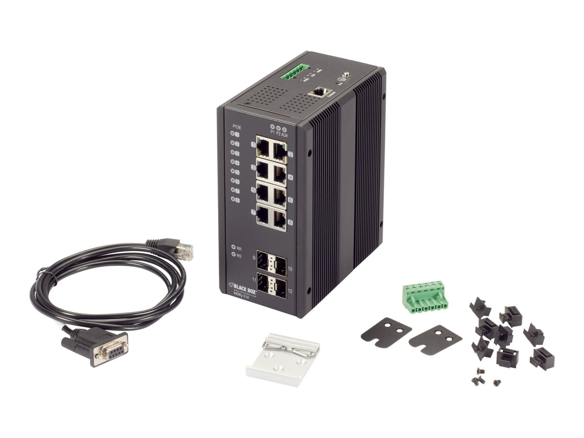 Switch de Red Black Box Industrial Managed Ethernet PoE+ Switch - vista 6