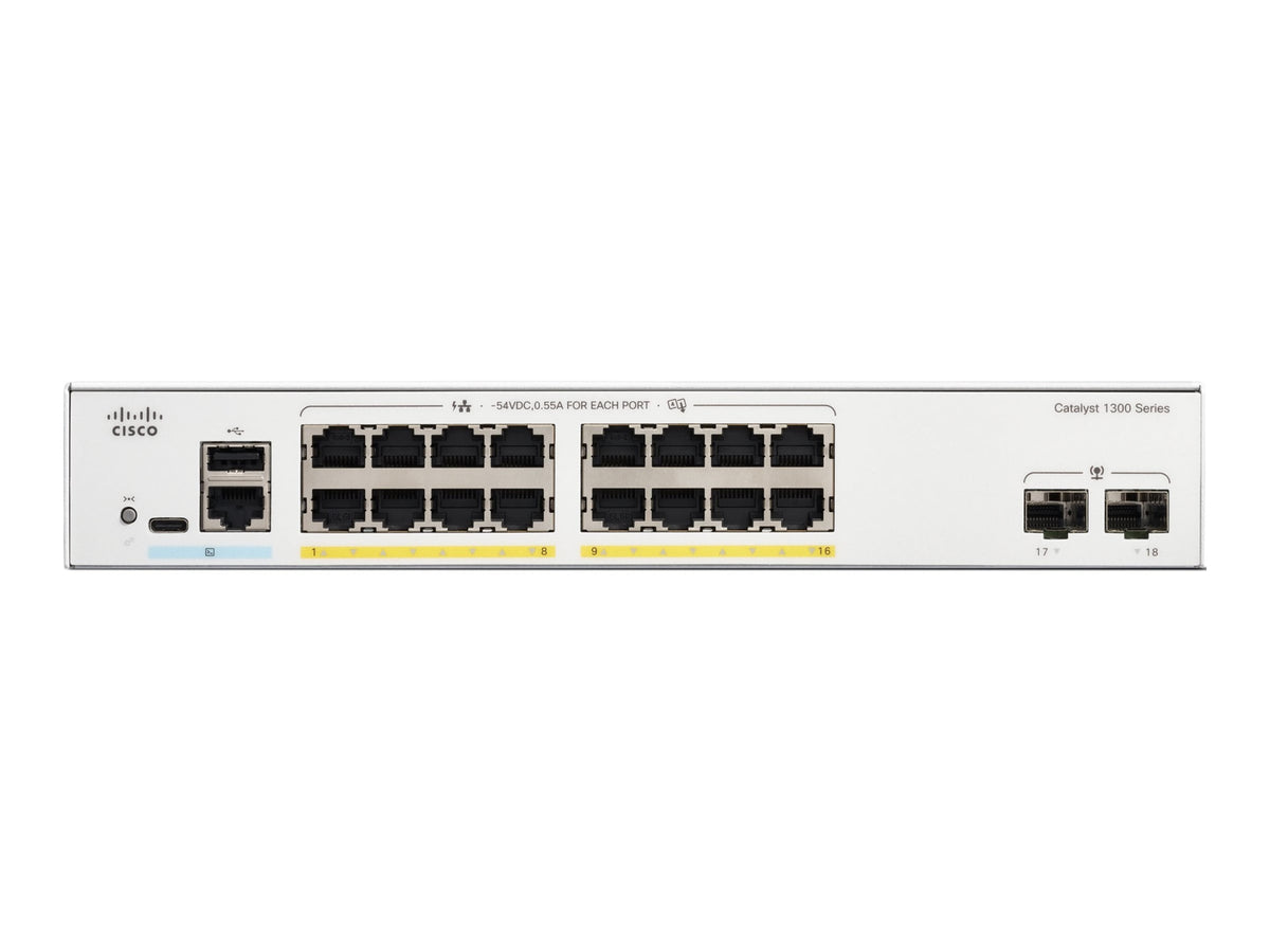 Switch de Red Cisco Catalyst 1300-16FP-2G - vista 2
