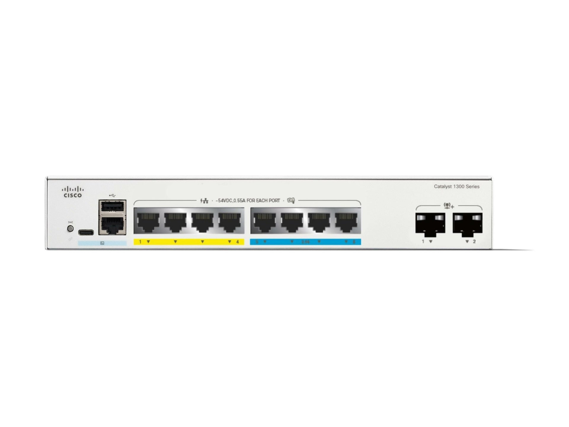 Switch de Red Cisco Catalyst 1300-8MGP-2X - vista 2