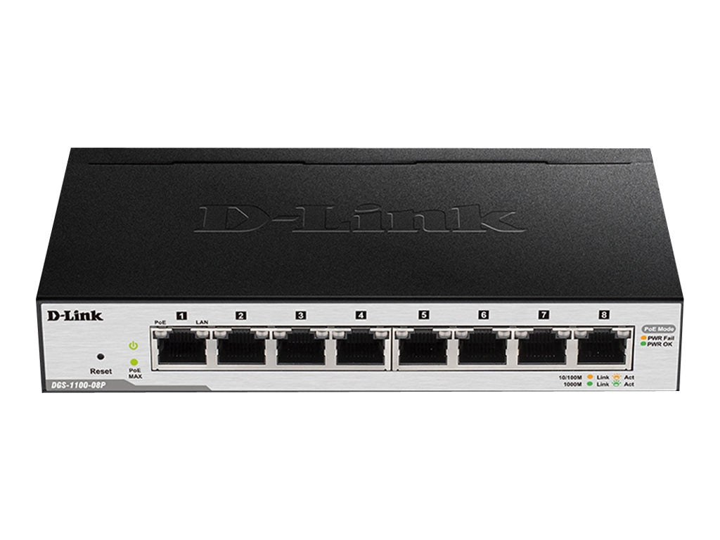 Switch de Red D-Link EasySmart Switch DGS-1100-08P - vista 1