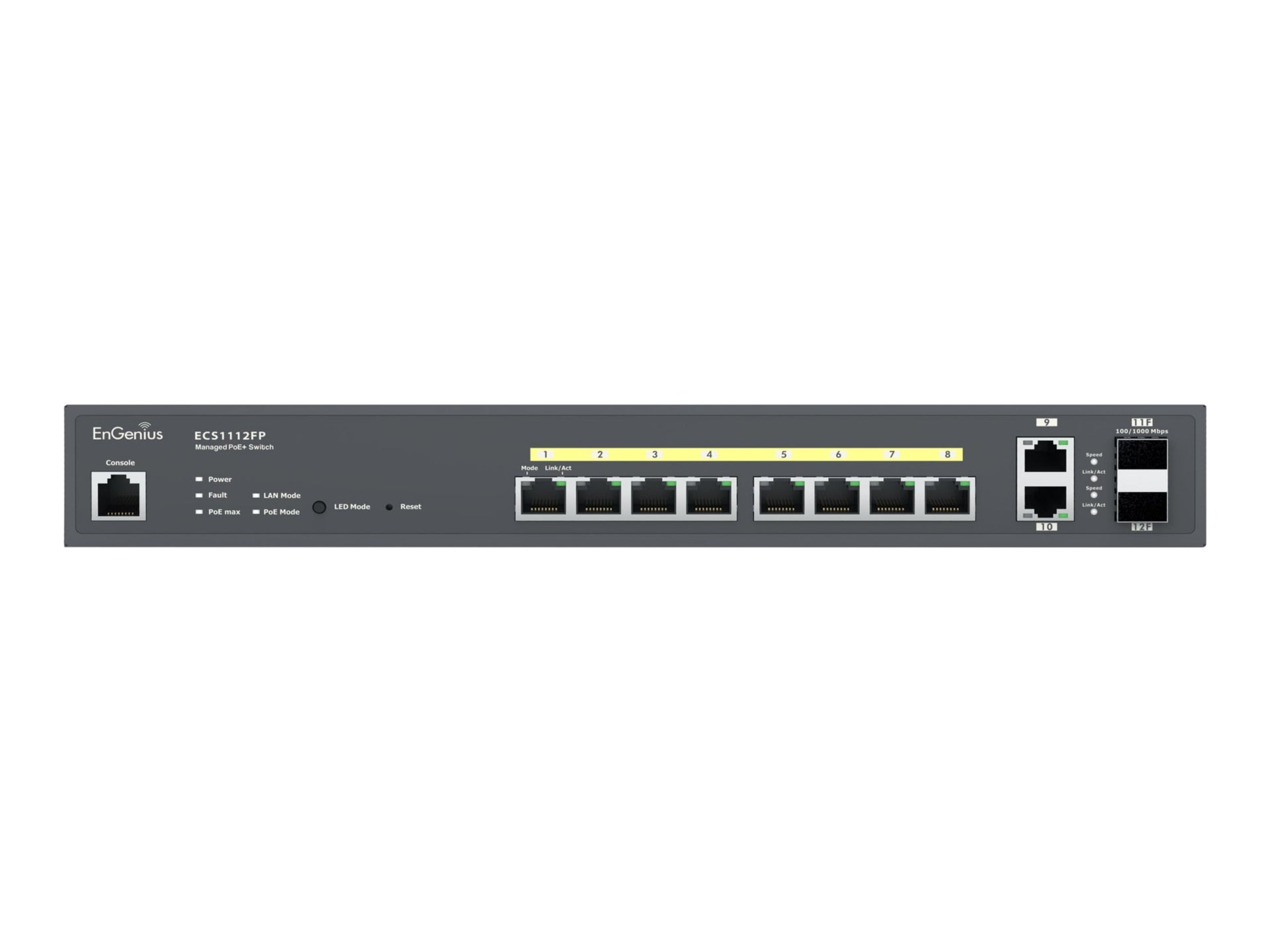 Switch de Red EnGenius Cloud Switch Series ECS1112FP - vista 2