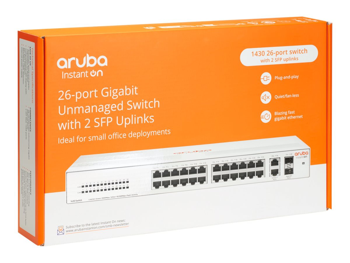 Switch de Red HPE Networking Instant On 1430 26G 2SFP Switch - vista 7