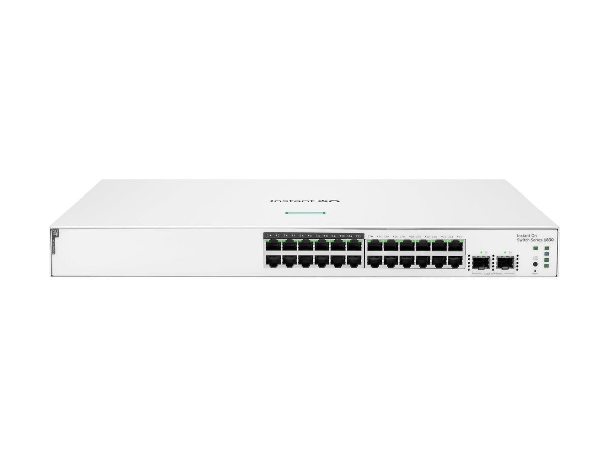 Switch de Red HPE Networking Instant On 1830 24G 12p Class4 PoE 2SFP 195W Switch - vista 3