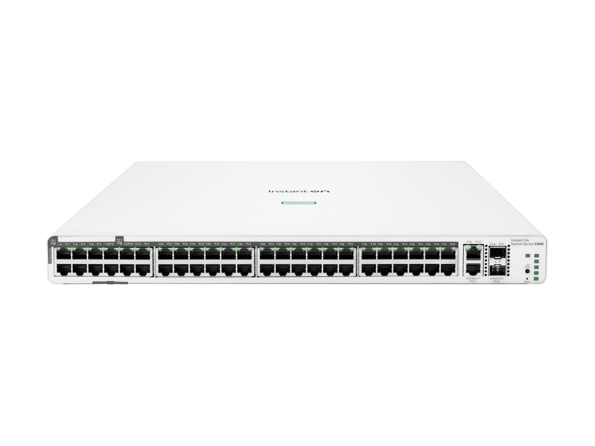 Switch de Red HPE Networking Instant On 1960 48G 40p Class4 8p Class6 PoE 2XGT 2SFP+ 600W Switch - vista 3