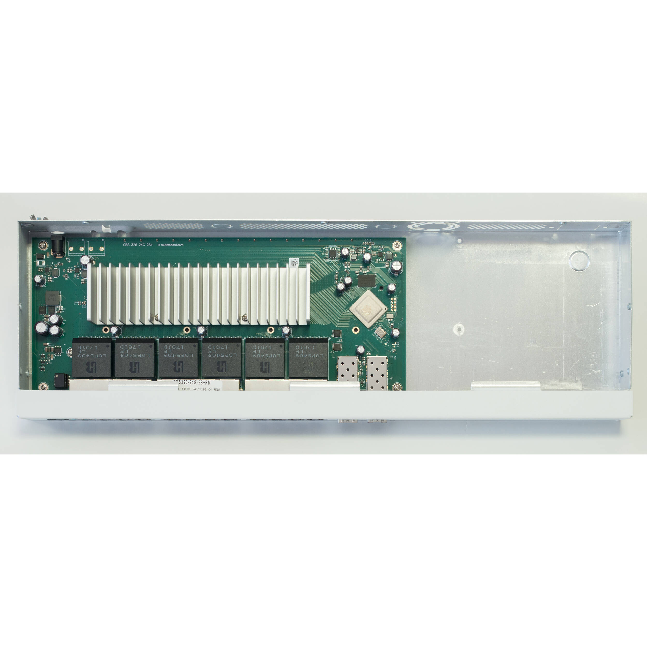 Switch de Red MikroTik CRS326-24G-2S+RM 24-Port Gigabit Managed Network Switch - vista trasera