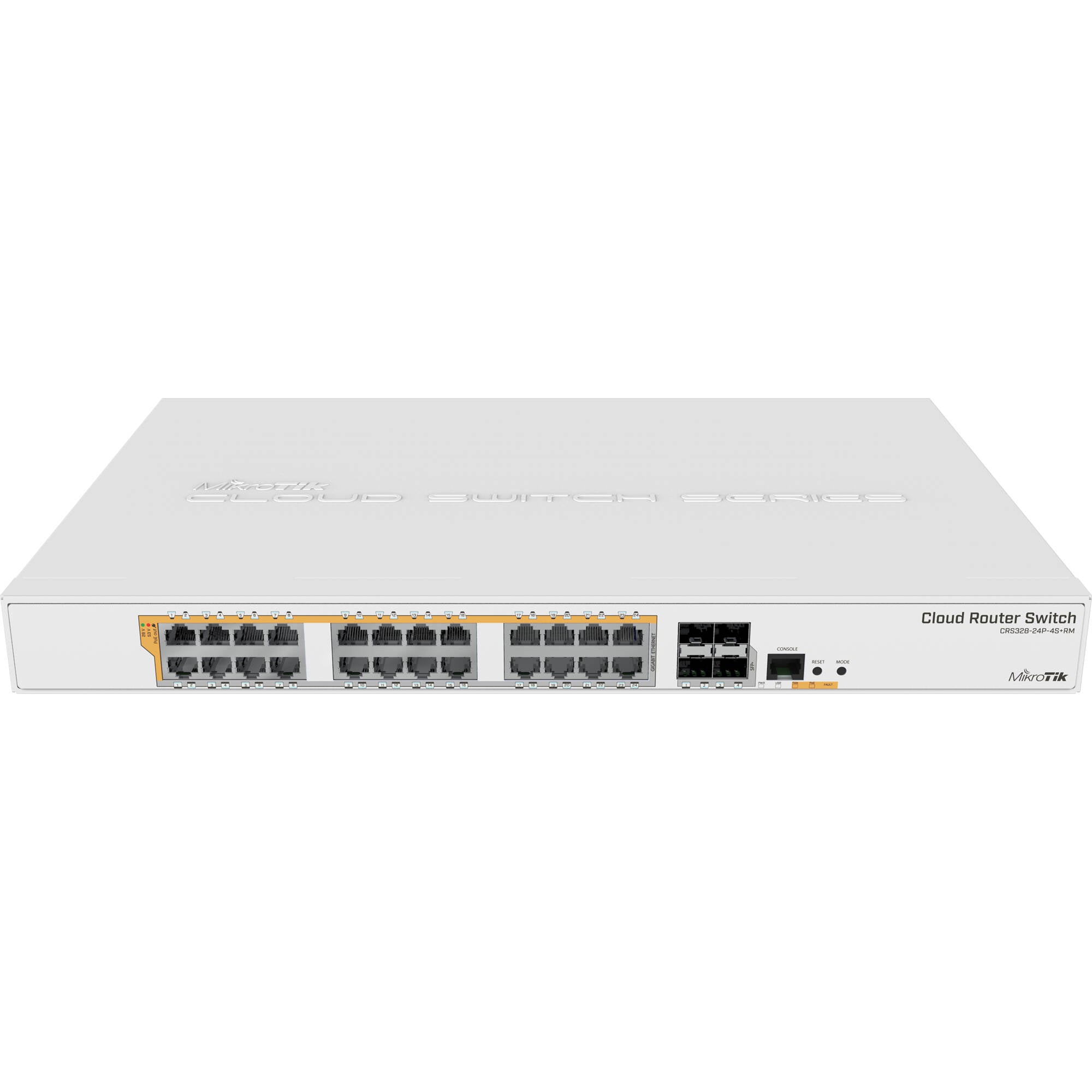 Switch de Red MikroTik CRS328-24P-4S+RM 24-Port Gigabit PoE+ Compliant Router Switch - vista principal