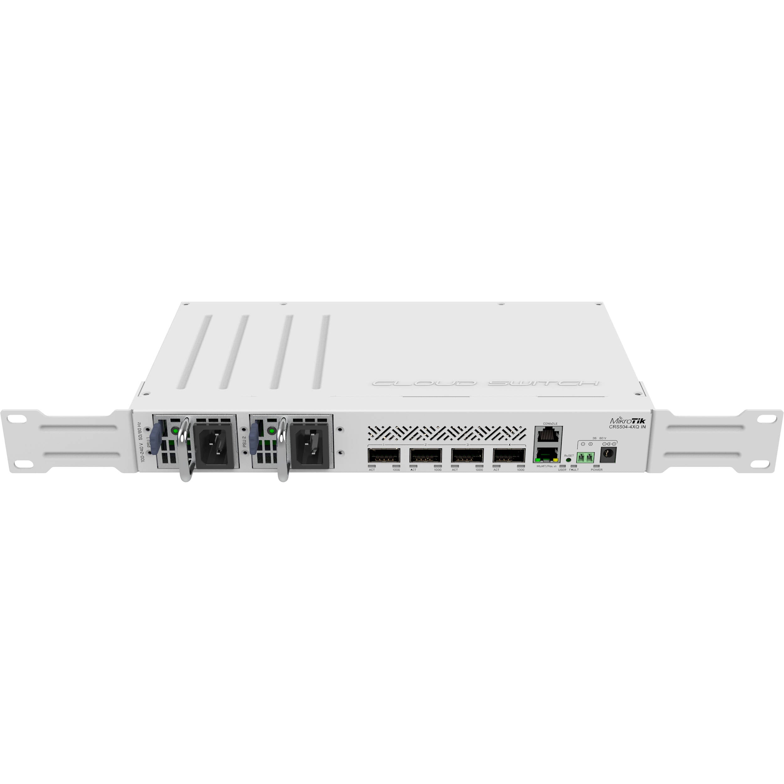 Switch de Red MikroTik CRS504-4XQ-IN 4-Port 100G QSFP28 Managed Network Switch - vista principal