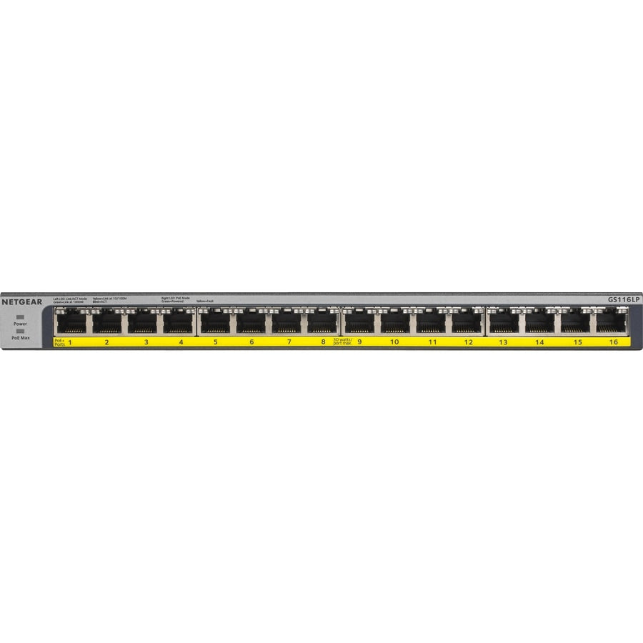 Switch de Red Netgear 16-Port 76W PoE/PoE+ Gigabit Ethernet Unmanaged Switch - vista 7
