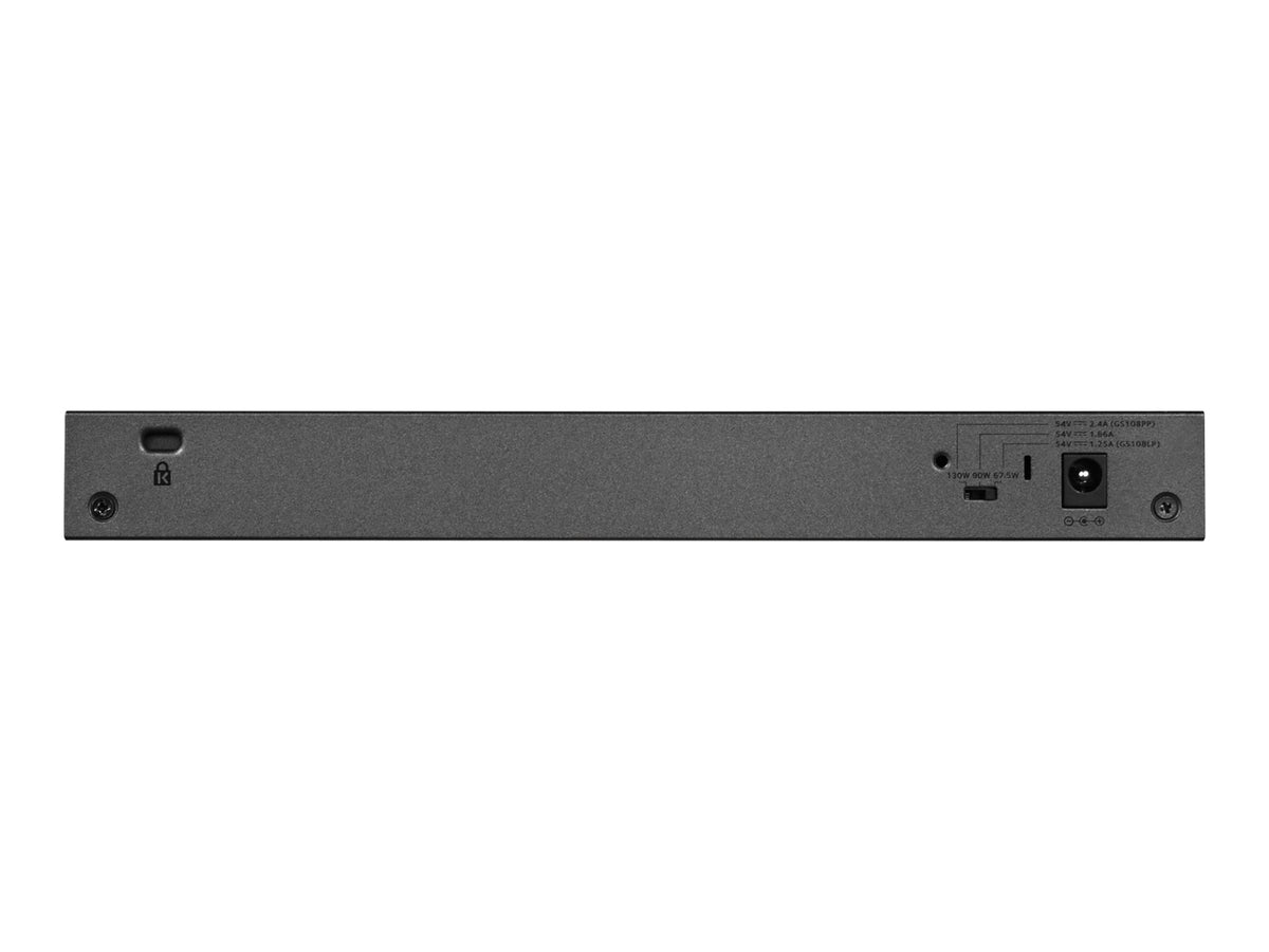 Switch de Red Netgear 8-Port PoE/PoE+ Gigabit Ethernet Unmanaged Switch (GS108LP) - vista 4