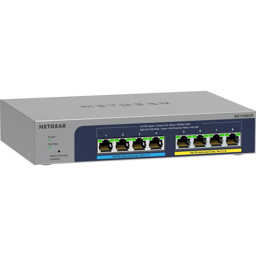 Switch de Red Netgear 8-port Ultra60 PoE++ Multi-Gigabit (2.5G) Ethernet Plus Switch - vista 1