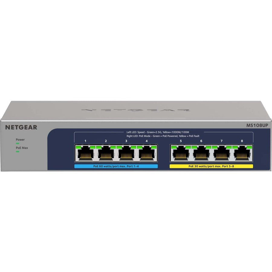 Switch de Red Netgear 8-port Ultra60 PoE++ Multi-Gigabit (2.5G) Ethernet Plus Switch - vista 1