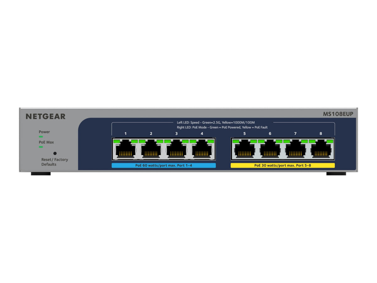 Switch de Red Netgear 8-port Ultra60 PoE++ Multi-Gigabit (2.5G) Ethernet Plus Switch - vista 2