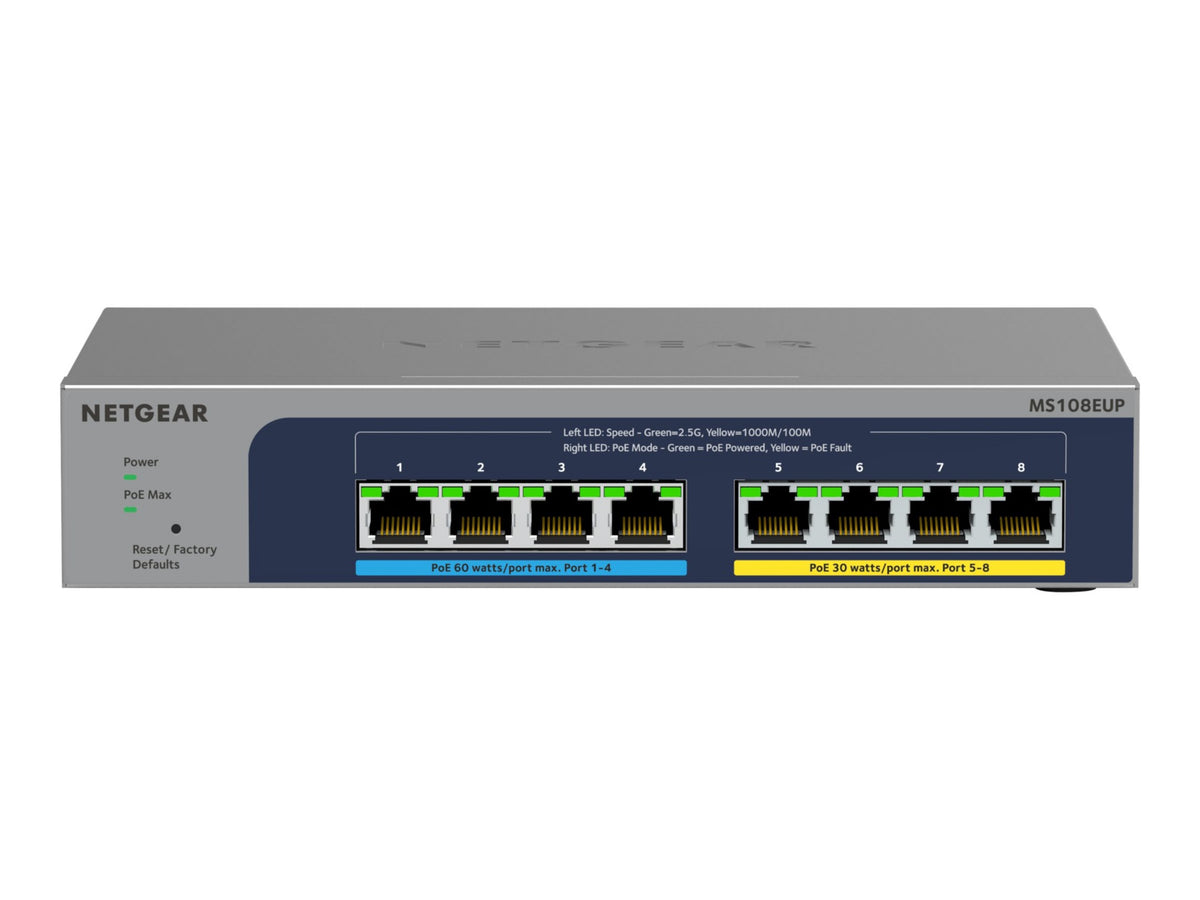 Switch de Red Netgear 8-port Ultra60 PoE++ Multi-Gigabit (2.5G) Ethernet Plus Switch - vista 3