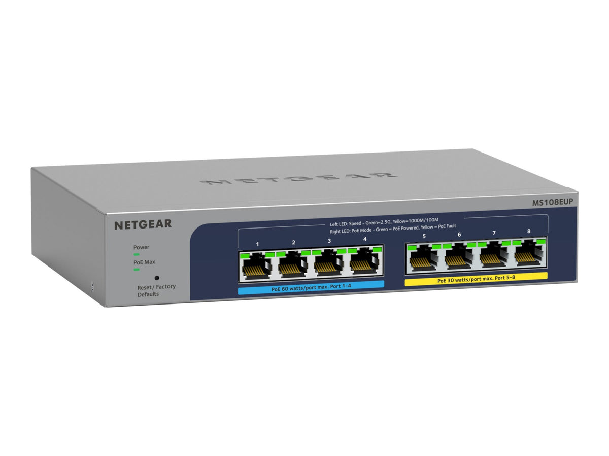 Switch de Red Netgear 8-port Ultra60 PoE++ Multi-Gigabit (2.5G) Ethernet Plus Switch - vista 4