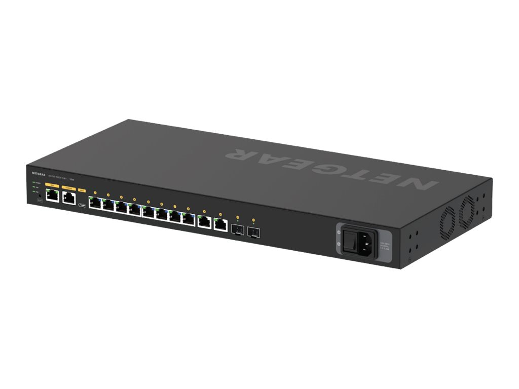 Switch de Red Netgear AV Line M4250-10G2F-PoE+ 8x1G PoE+ 125W 2x1G and 2xSFP Managed Switch (GSM4212P) - vista 5