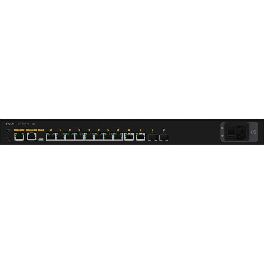 Switch de Red Netgear AV Line M4250-10G2F-PoE+ 8x1G PoE+ 125W 2x1G and 2xSFP Managed Switch (GSM4212P) - vista 7
