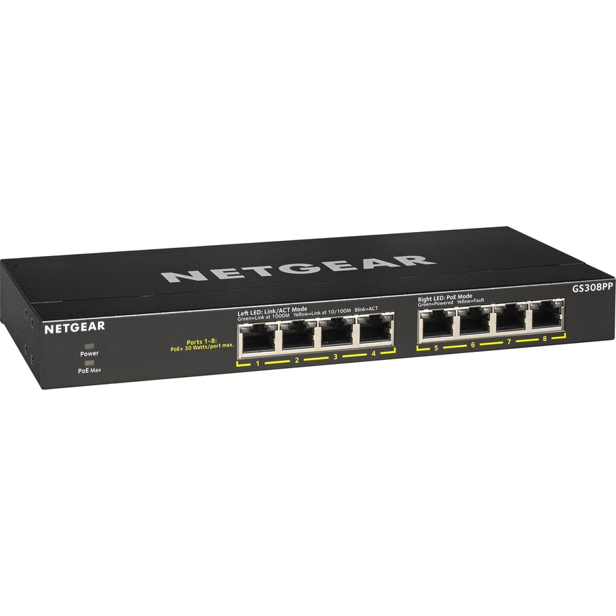 Switch de Red Netgear Business GS308PP Ethernet Switch - vista 7