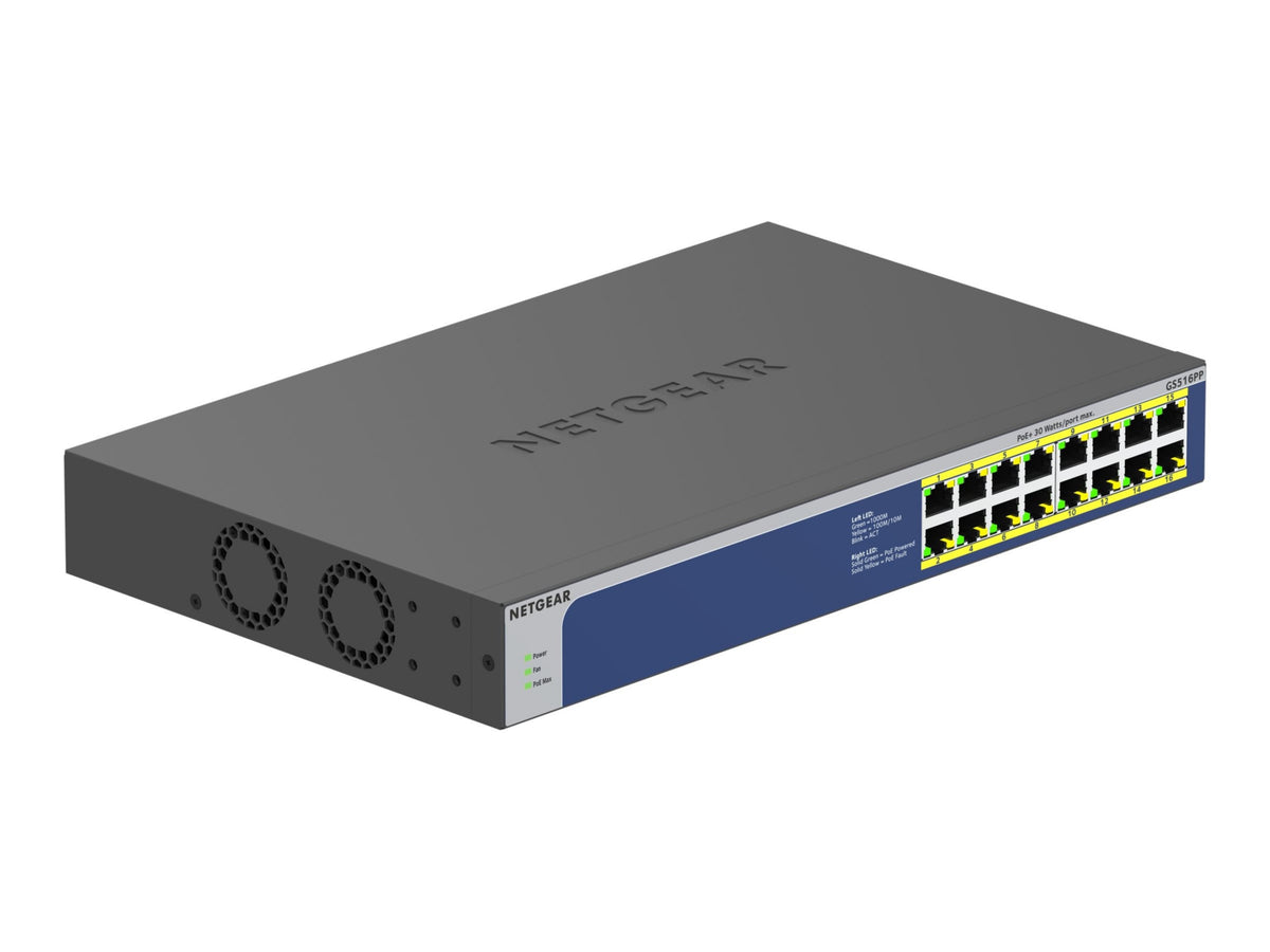 Switch de Red Netgear GS516PP Ethernet Switch - vista 4