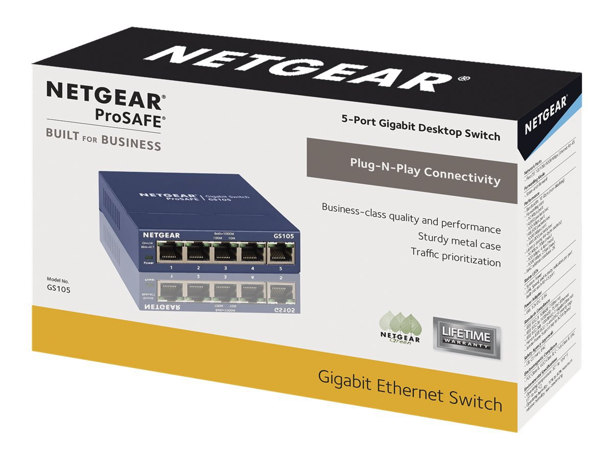 Switch de Red Netgear ProSafe GS105 Ethernet Switch - vista 5