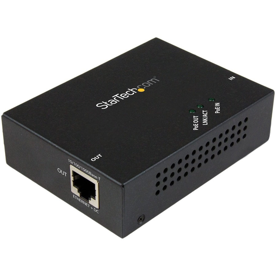 Switch de Red StarTech.com StarTech 1 Port Gigabit PoE+ Extender - vista 1