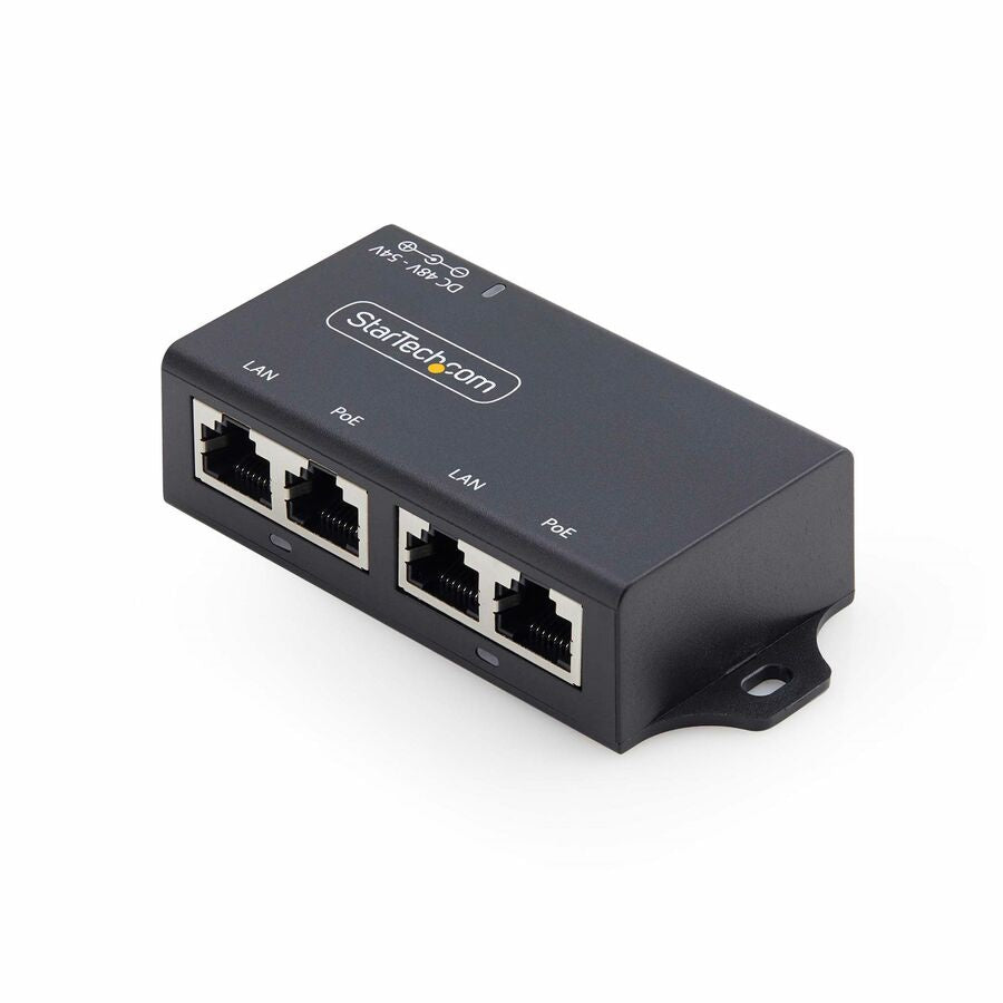 Switch de Red StarTech.com StarTech 2-Port Gigabit Midspan PoE+ Injector - vista 2