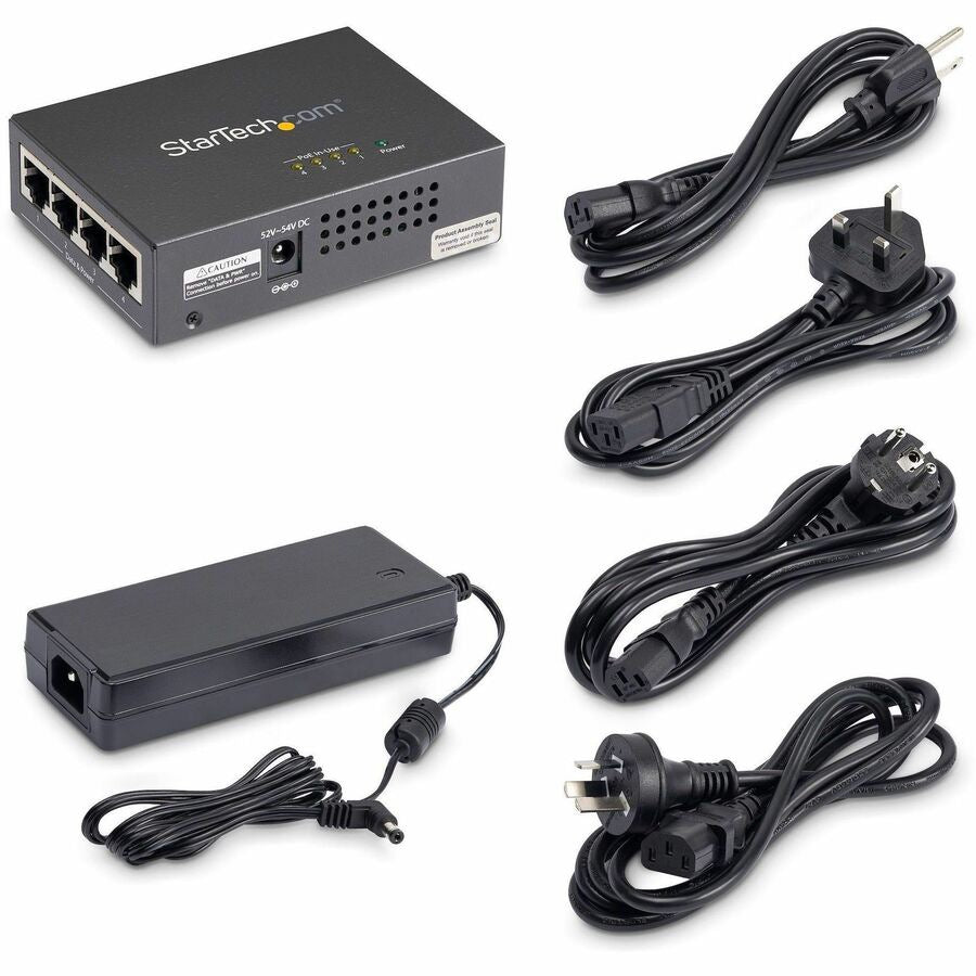 Switch de Red StarTech.com StarTech 4 Port Gigabit Midspan - vista 6