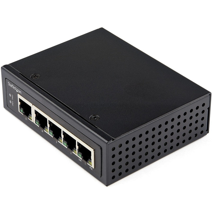 Switch de Red StarTech.com StarTech Industrial 5 Port Gigabit PoE Switch 30W - vista 1