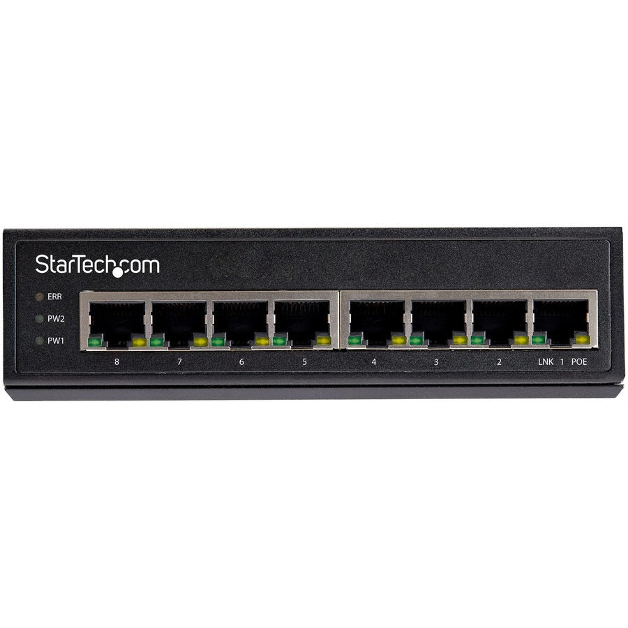 Switch de Red StarTech.com StarTech Industrial 8 Port Gigabit PoE+ Switch 30W Power Over Ethernet - vista 7