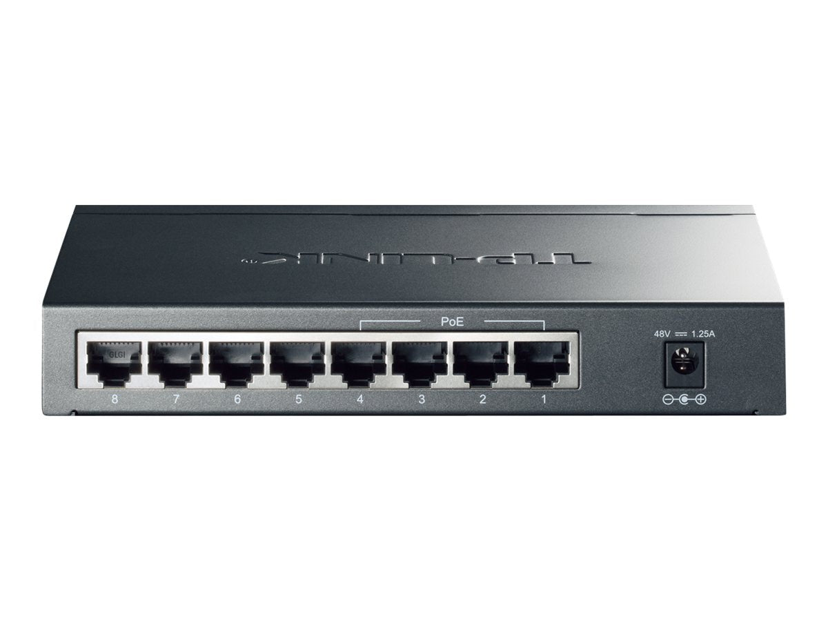 Switch de Red TP-Link 8 Port Gigabit Switch (TL-SG1008P) w/4 PoE+ Ports 64W Plug & Play - vista 3