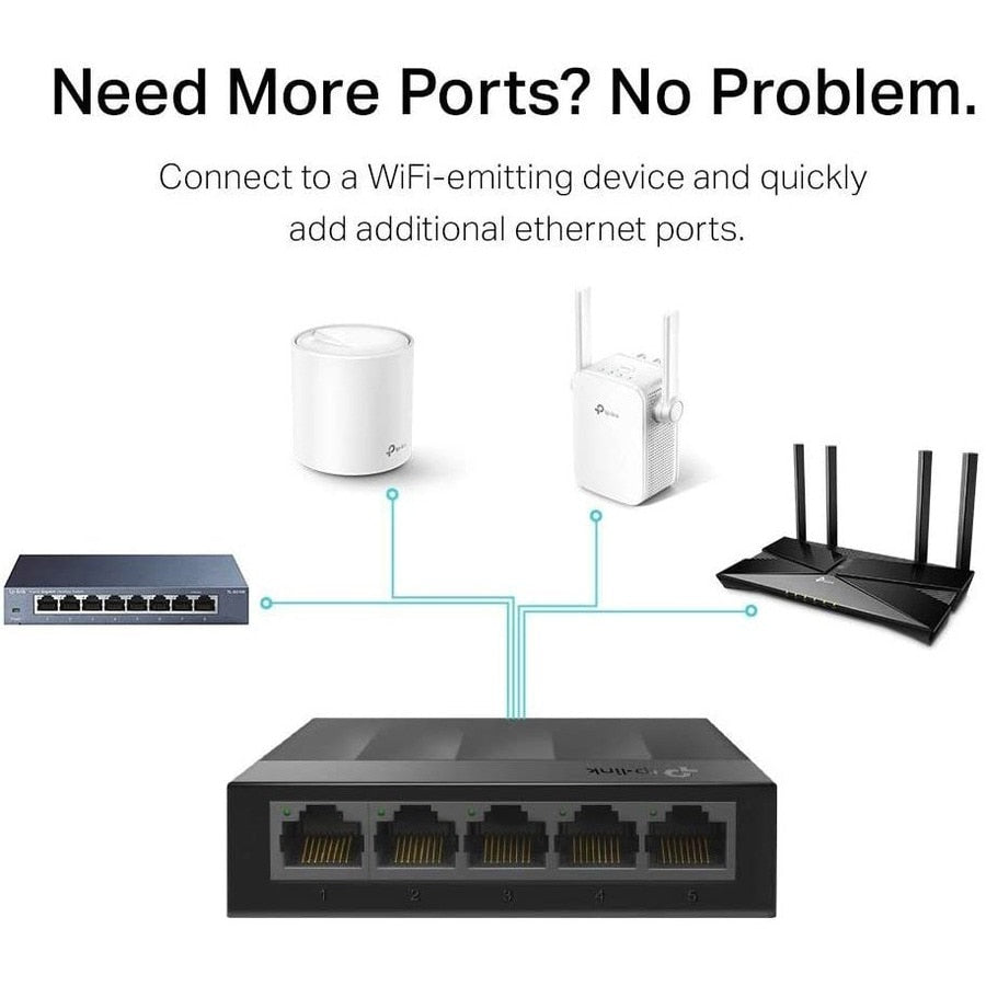 Switch de Red TP-Link LS1005G - vista 7