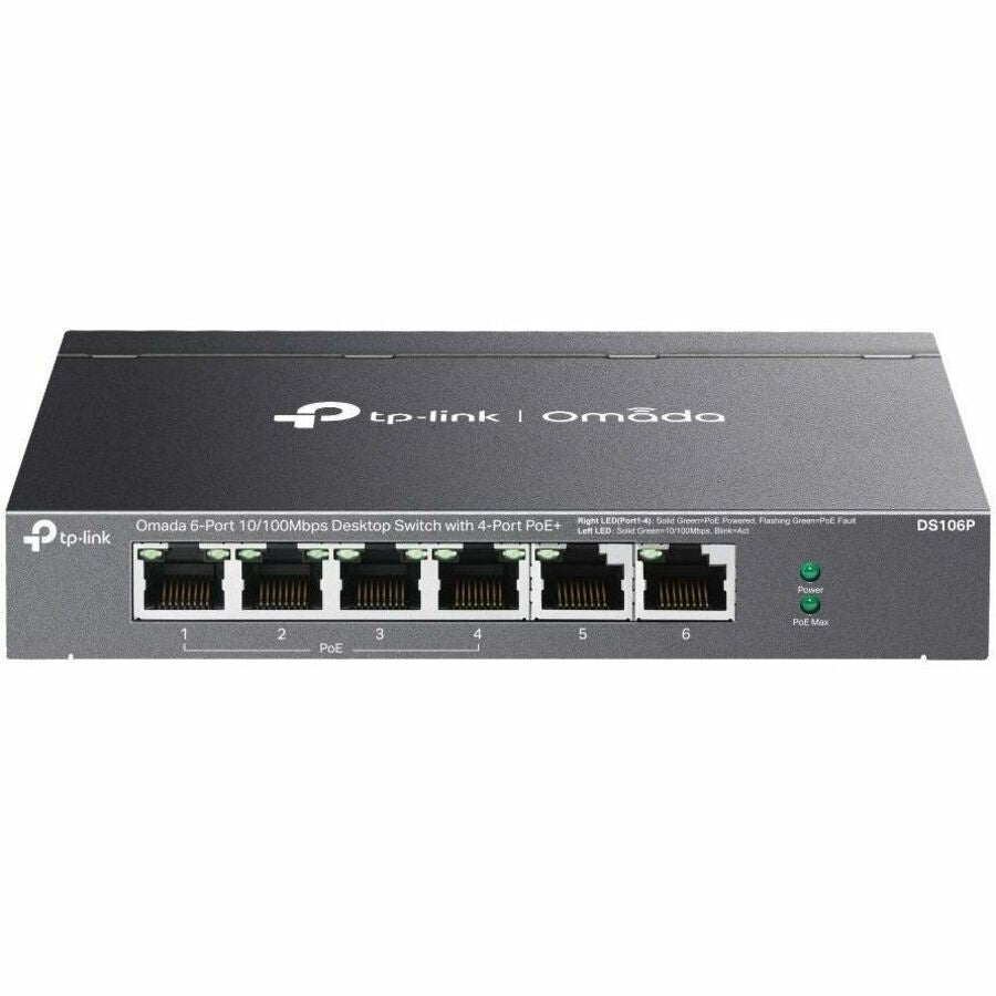 Switch de Red TP-Link Omada 6-Port 10/100Mbps Unmanaged Desktop Switch - vista 1