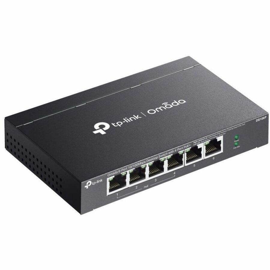 Switch de Red TP-Link Omada 6-Port 10/100Mbps Unmanaged Desktop Switch - vista 5