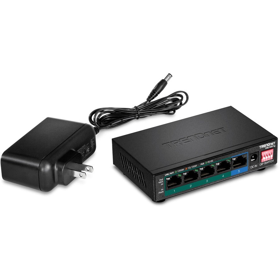 Switch de Red TRENDnet 5-Port Gigabit PoE+ Switch - vista 7