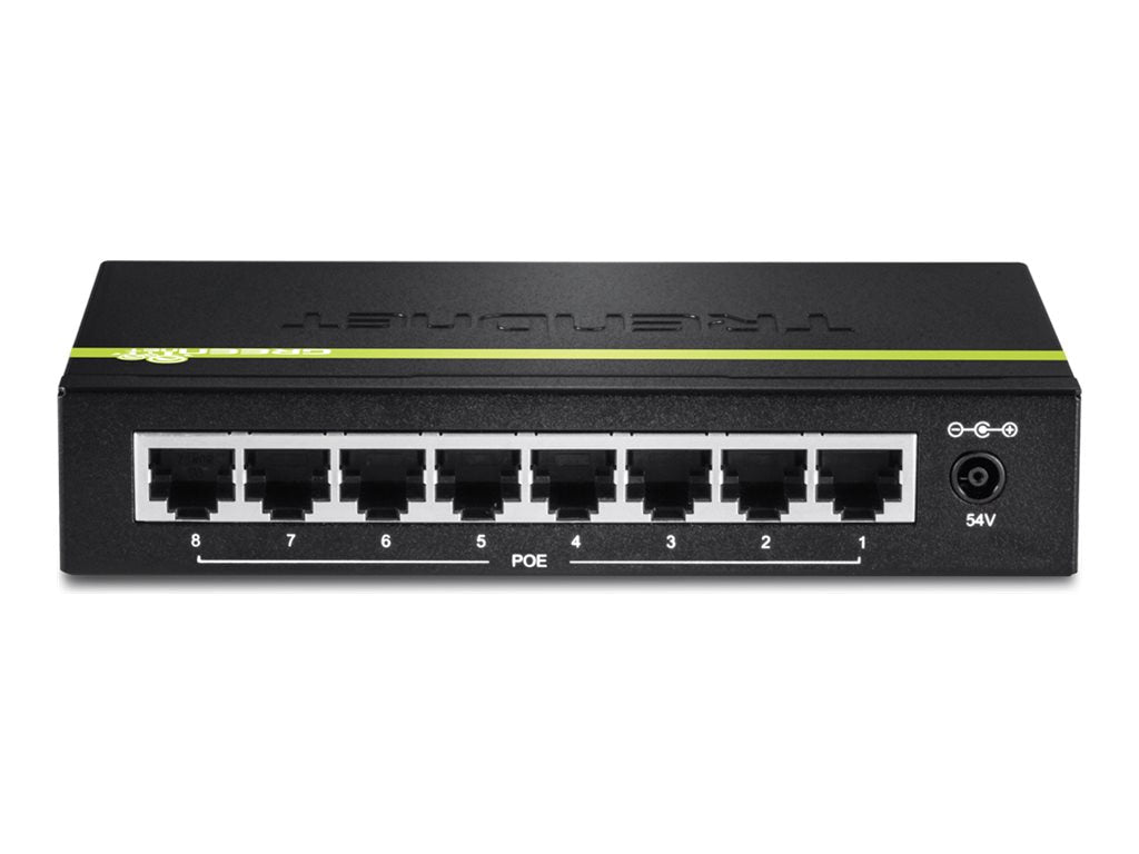 Switch de Red TRENDnet 8-Port Gigabit PoE+ Switch - vista 3