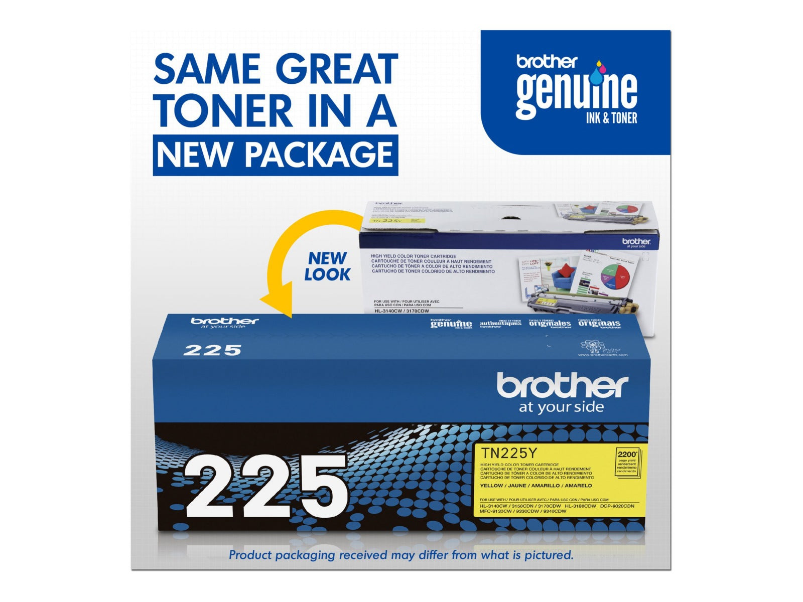 Tóner Brother 225Y Amarillo Alto Rendimiento - vista 2