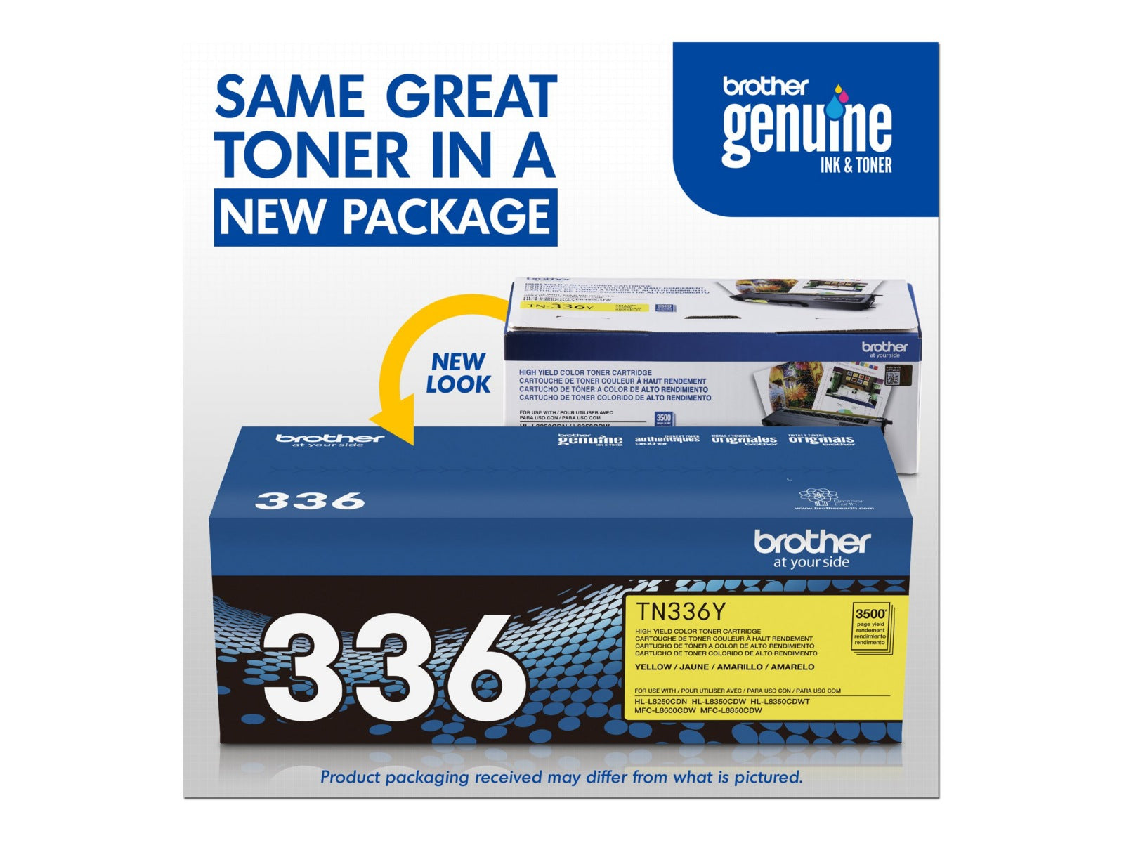 Tóner Brother 336Y Amarillo Alto Rendimiento - vista 2