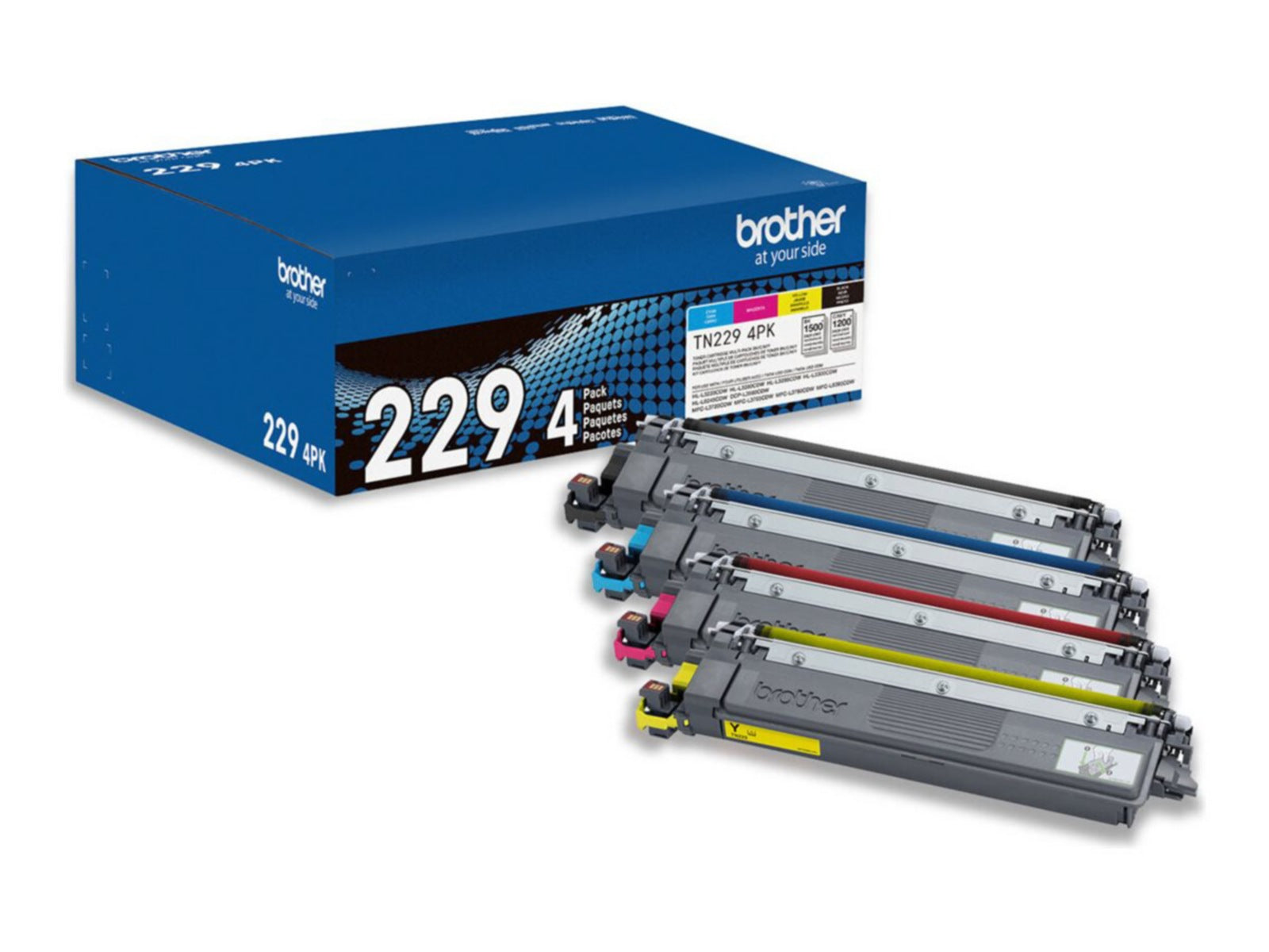 Tóner Brother TN229 4PK Black, Cyan, Magenta, Yellow - vista 2