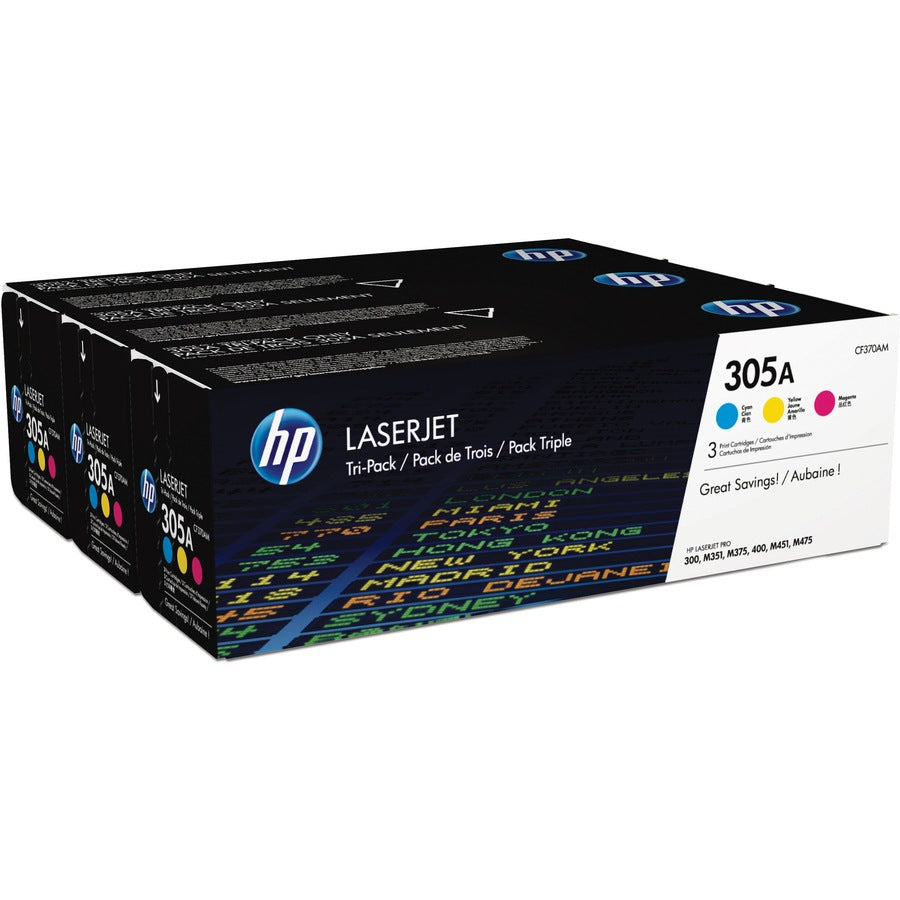 Tóner HP 305A CYM (CF370AM) Cyan,Magenta,Yellow - vista 6