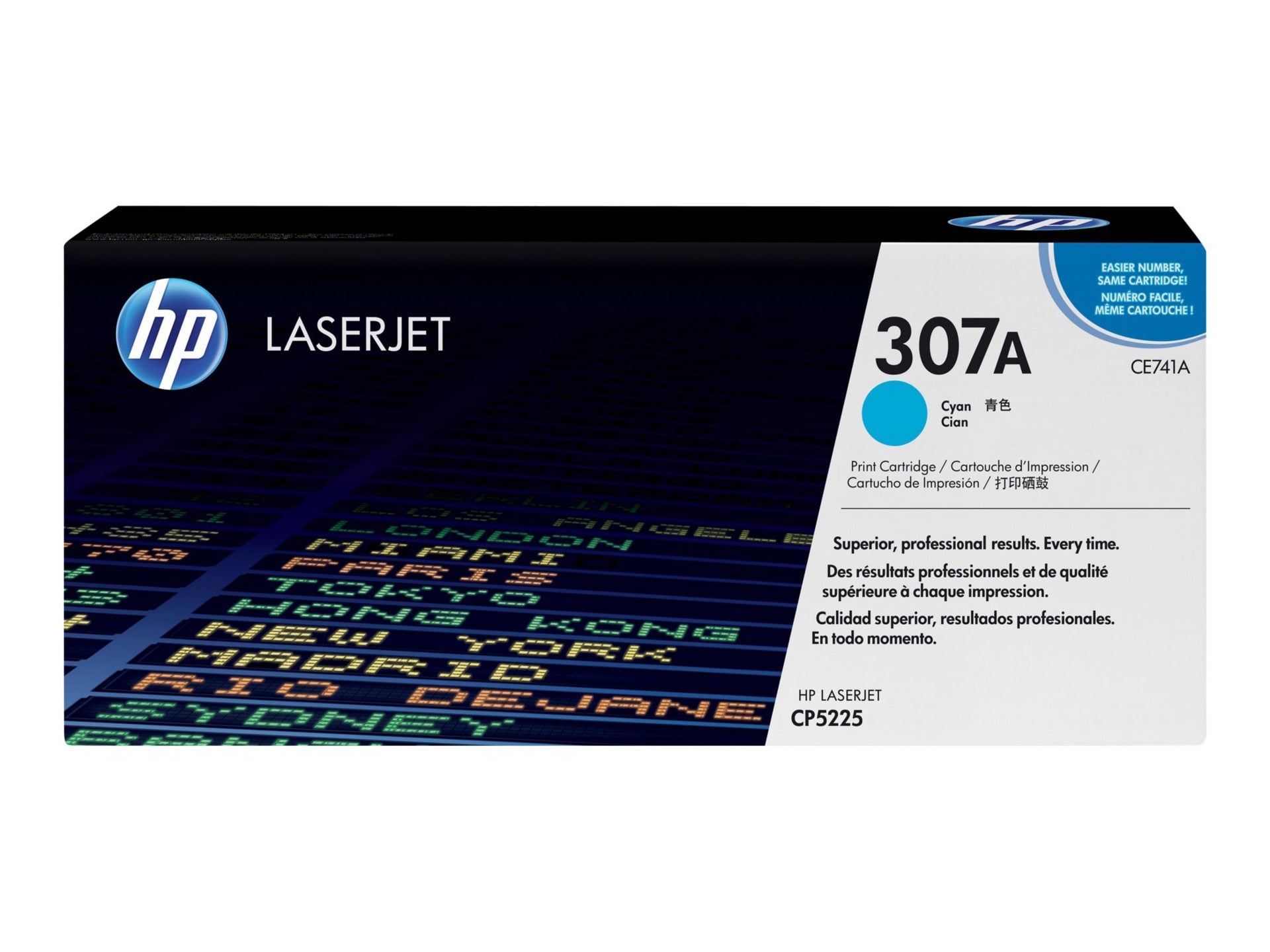 Tóner HP 307A (CE741A) Cian - vista 1