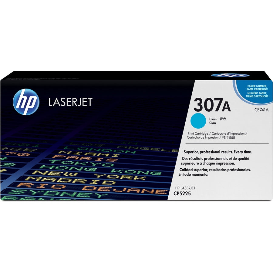 Tóner HP 307A (CE741A) Cian - vista 7