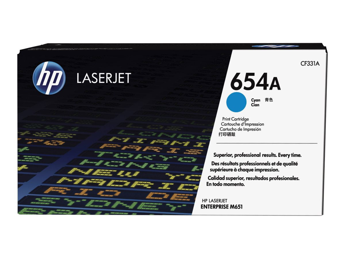 Tóner HP 654A (CF331A) Cian - vista 1