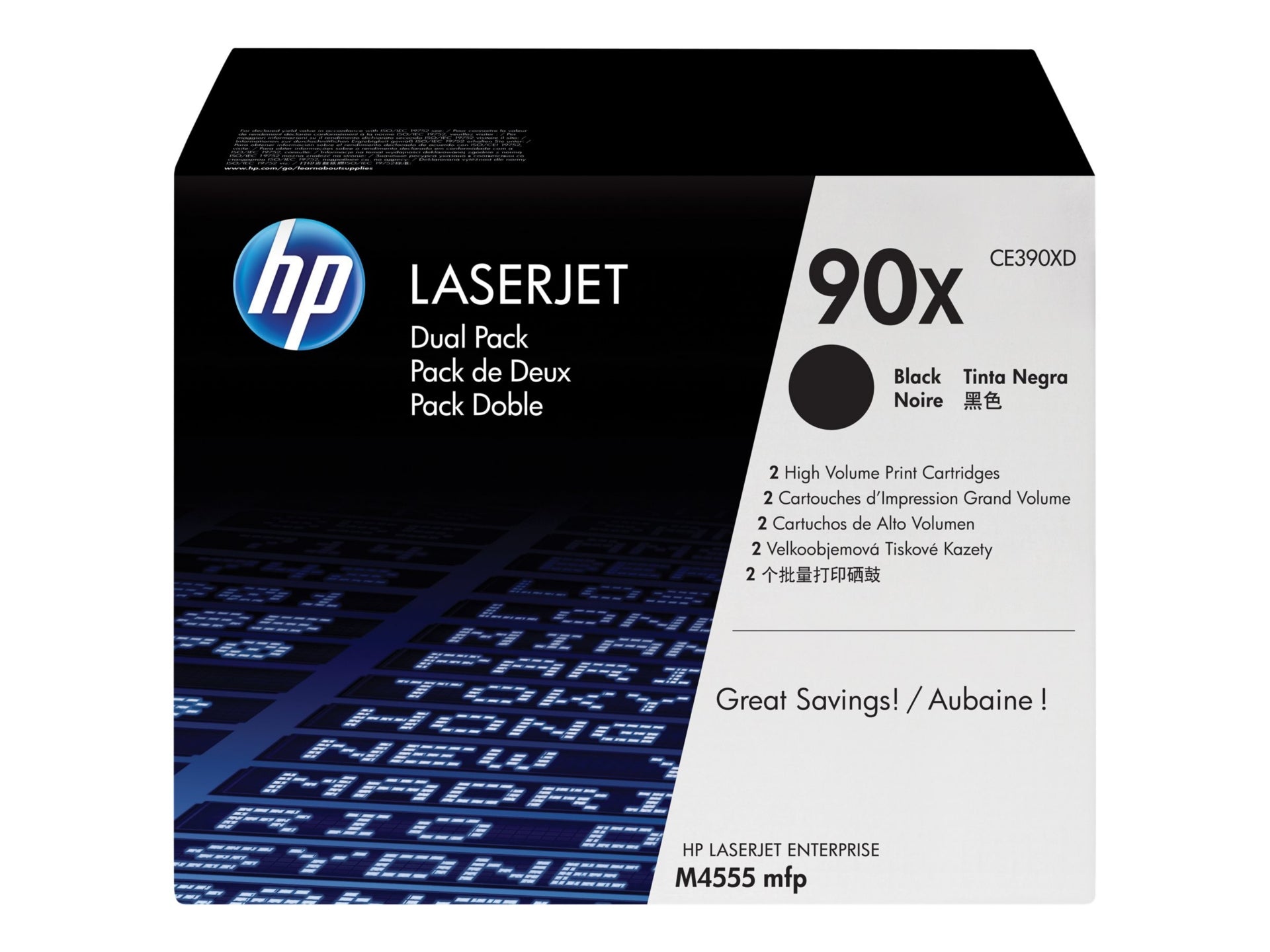 Tóner HP 90X (CE390XD) Negro - vista 1