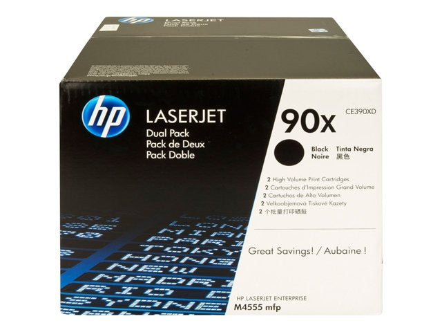 Tóner HP 90X (CE390XD) Negro - vista 3