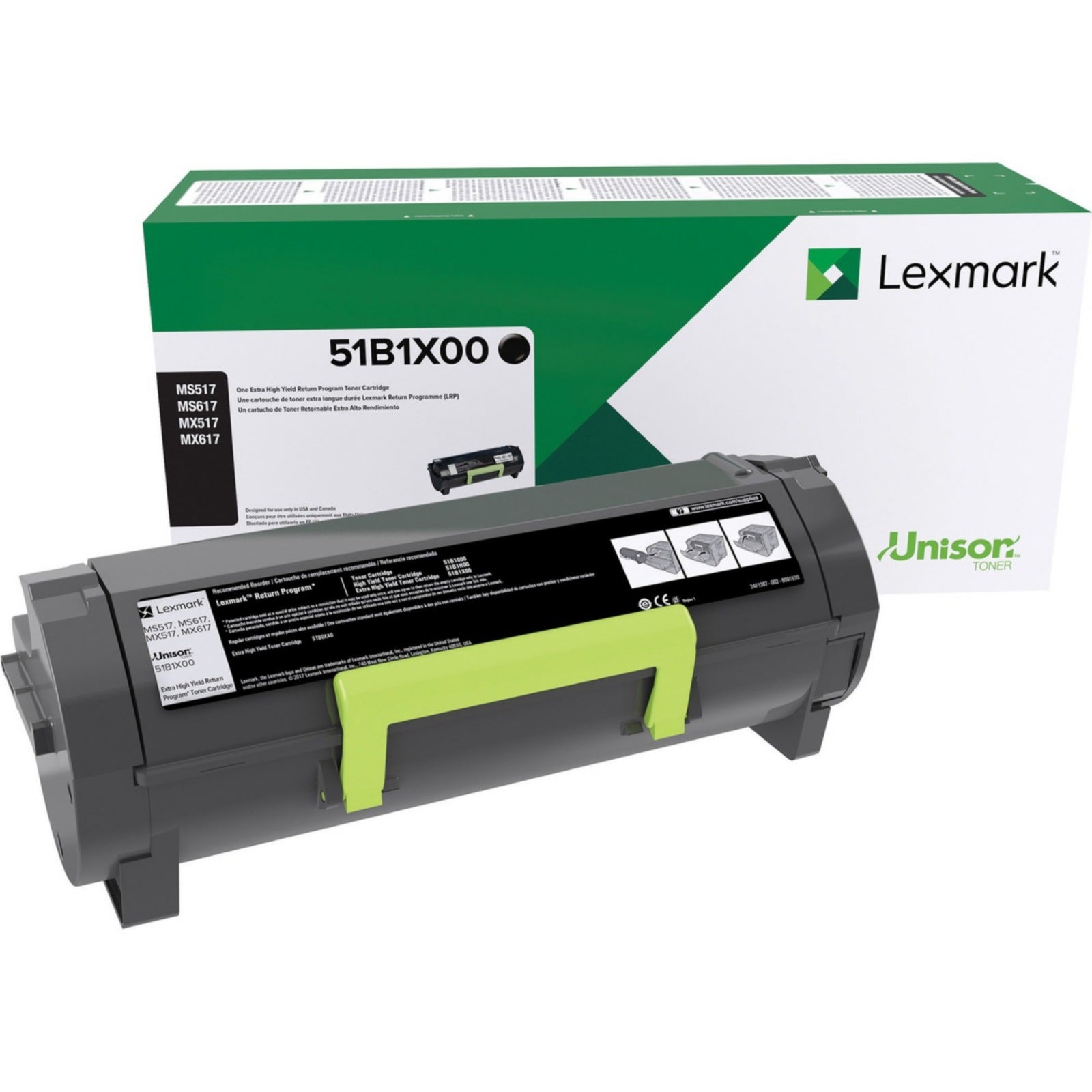 Tóner Lexmark 51B1X00 Negro Alto Rendimiento - vista 1