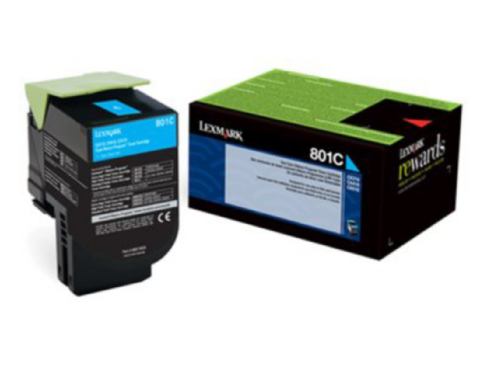 Tóner Lexmark 801C Cian - vista 3