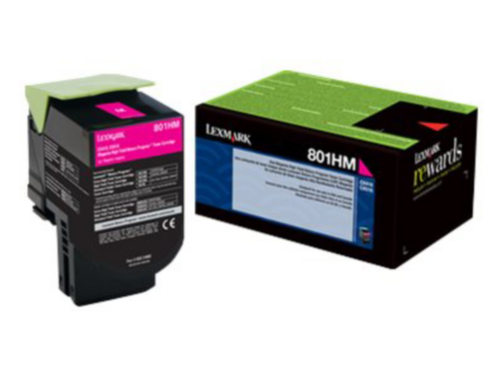 Tóner Lexmark 801HM Magenta Alto Rendimiento - vista 2