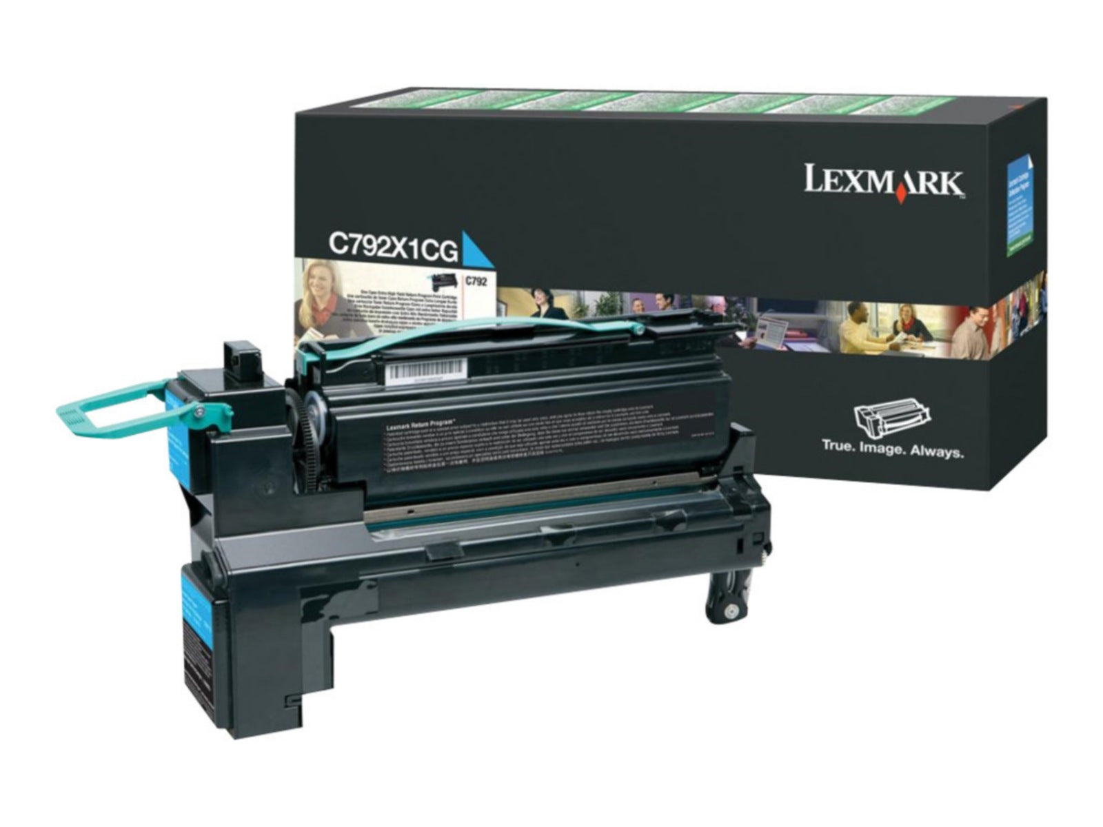 Tóner Lexmark C792X1CG Cian Alto Rendimiento - vista 1