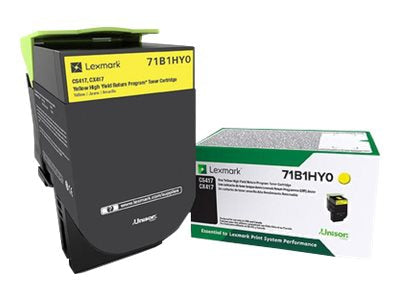 Tóner Lexmark CS417 Amarillo Alto Rendimiento - vista 2